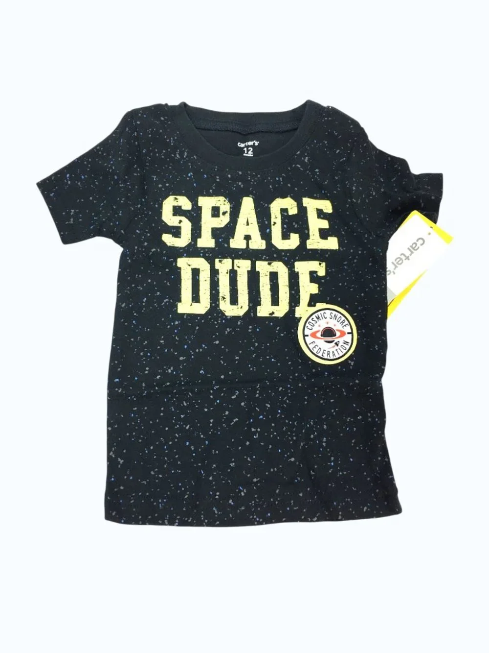 NWT Carter's Space Dude Pajamas 12M Glow In The Dark Galaxy Rocket Ship PJs